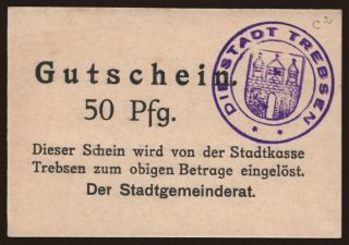 Trebsen, 50 Pfennig, 1914