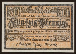 Wanzleben, 50 Pfennig, 1918