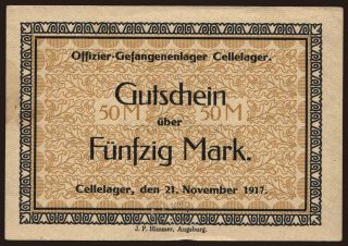 Cellelager, 50 Mark, 1917
