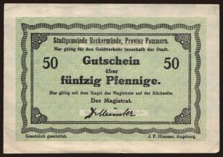 Ueckermünde, 50 Pfennig, 1920
