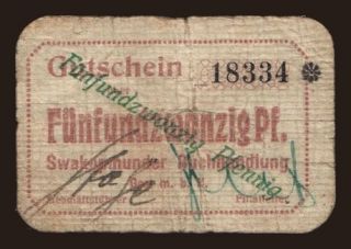 Swakopmunder Buchhandlung, 25 Pfennig, 1916