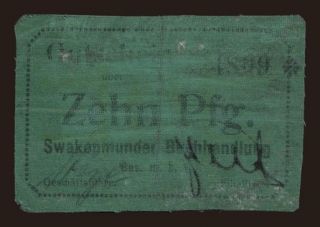 Swakopmunder Buchhandlung, 10 Pfennig, 1916
