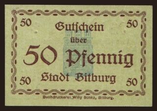 Bitburg, 50 Pfennig, 1918