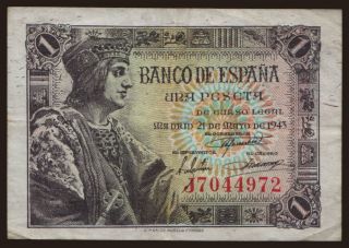 1 peseta, 1943