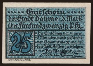 Dahme, 25 Pfennig, 1920