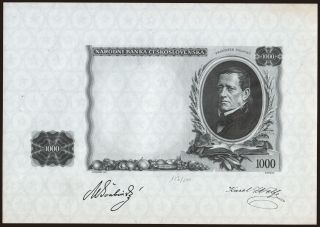 1000 korun, 1934, black print