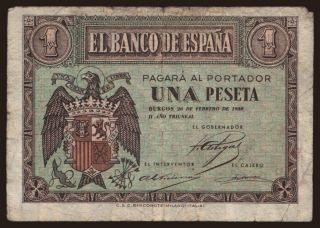 1 peseta, 1938