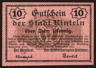 Rinteln, 10 Pfennig, 1917