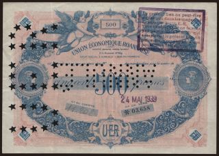 Roanne, 500 francs, 1939
