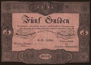 5 Gulden, 1833, Formular