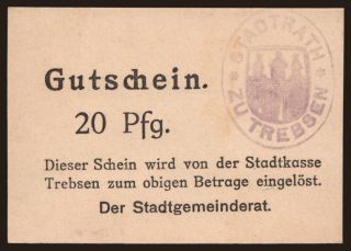 Trebsen/ Stadt, 20 Pfennig, 1914