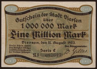 Viersen/ Stadt, 1.000.000 Mark, 1923