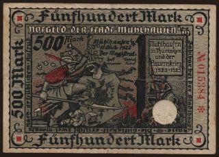 Mühlhausen/ Stadt, 500 Mark, 1922