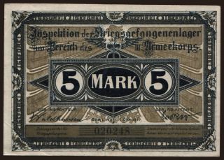 Frankfurt Oder, 5 Mark, 1917