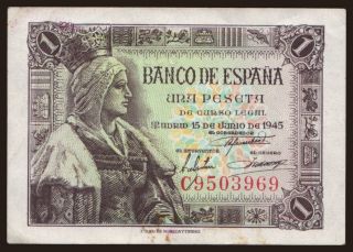 1 peseta, 1945