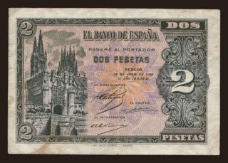 2 pesetas, 1938