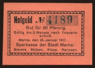 Marne, 20 Pfennig, 1917