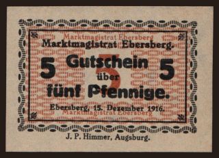 Ebersberg, 5 Pfennig, 1916