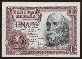 1 peseta, 1953