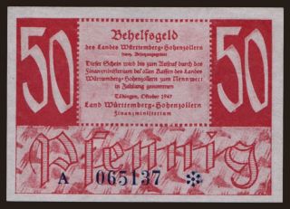 Württemberg-Hohenzollern, 50 Pfennig, 1947