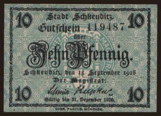 Schkeuditz, 10 Pfennig, 1918