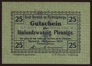 Berneck in Fichtelgebirge, 25 Pfennig, 1917