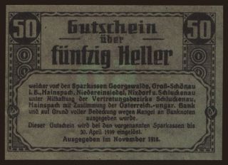 Graslitz, 50 Heller, 1918