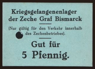Gelsenkirchen/ Zeche Graf Bismarck, 5 Pfennig, 191?