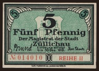 Züllichau, 5 Pfennig, 1918