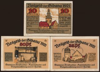 Giessen/ Gibana, 10 - 25 Pfennig, 1921