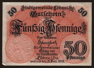 Löbau, 50 Pfennig, 1918