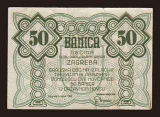Zagreb, 50 banica, 1942
