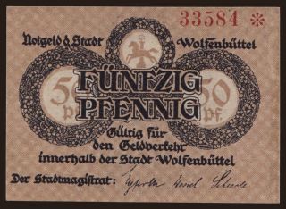 Wolfenbüttel, 50 Pfennig, 1918
