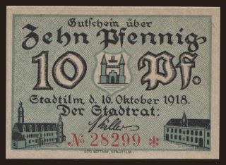 Stadtilm, 10 Pfennig, 1918