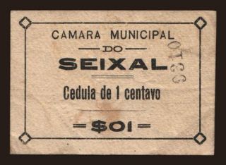 Seixal, 1 centavo, 191?