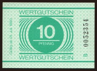Wertgutschein, 10 Pfennig, 1990