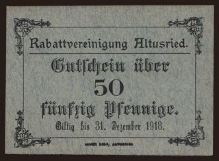 Altusried/ Rabattvereinigung, 50 Pfennig, 1918