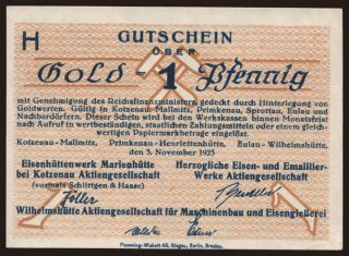 Kotzenau-Mallmitz/ Kotzenau-Mallmitz, 5 Gold Pfennig, 1923