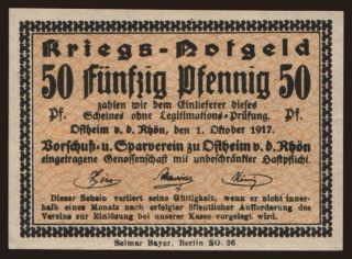 Ostheim/ Vorschuss- und Sparverein, 50 Pfennig, 1917