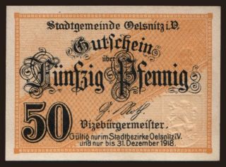 Oelsnitz, 50 Pfennig, 1917