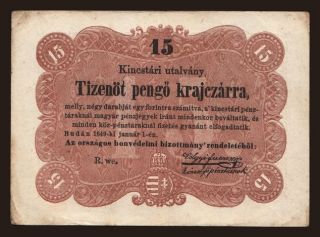 15 krajczár, 1849