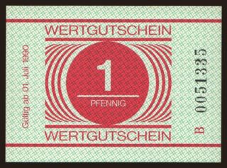 Wertgutschein, 1 Pfennig, 1990