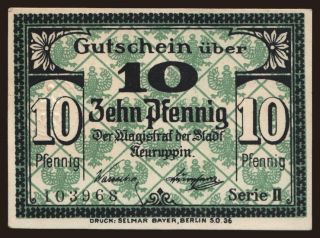 Neuruppin, 10 Pfennig, 1917