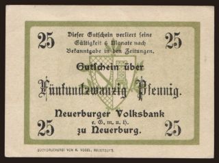Neuerburg/ Neuerburger Volksbank, 25 Pfennig, 191?