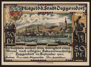 Deggendorf, 50 Pfennig, 1920