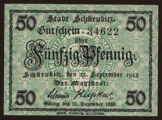 Schkeuditz, 50 Pfennig, 1918