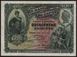 500 pesetas, 1907