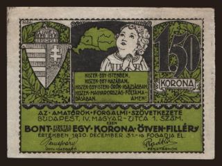 Budapest/ AFSZ, 1.50 korona, 1920