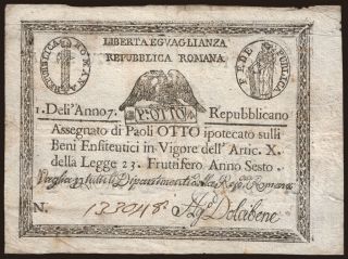 Repubblica Romana, 8 paoli, 1798
