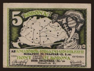 Budapest/ AFSZ, 5 korona, 1920